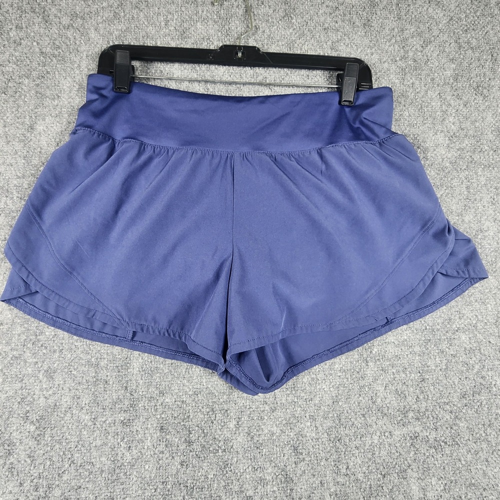 Avia Womens Navy Blue Running Athletic Shorts Zipper Pocket Size M 8-10
